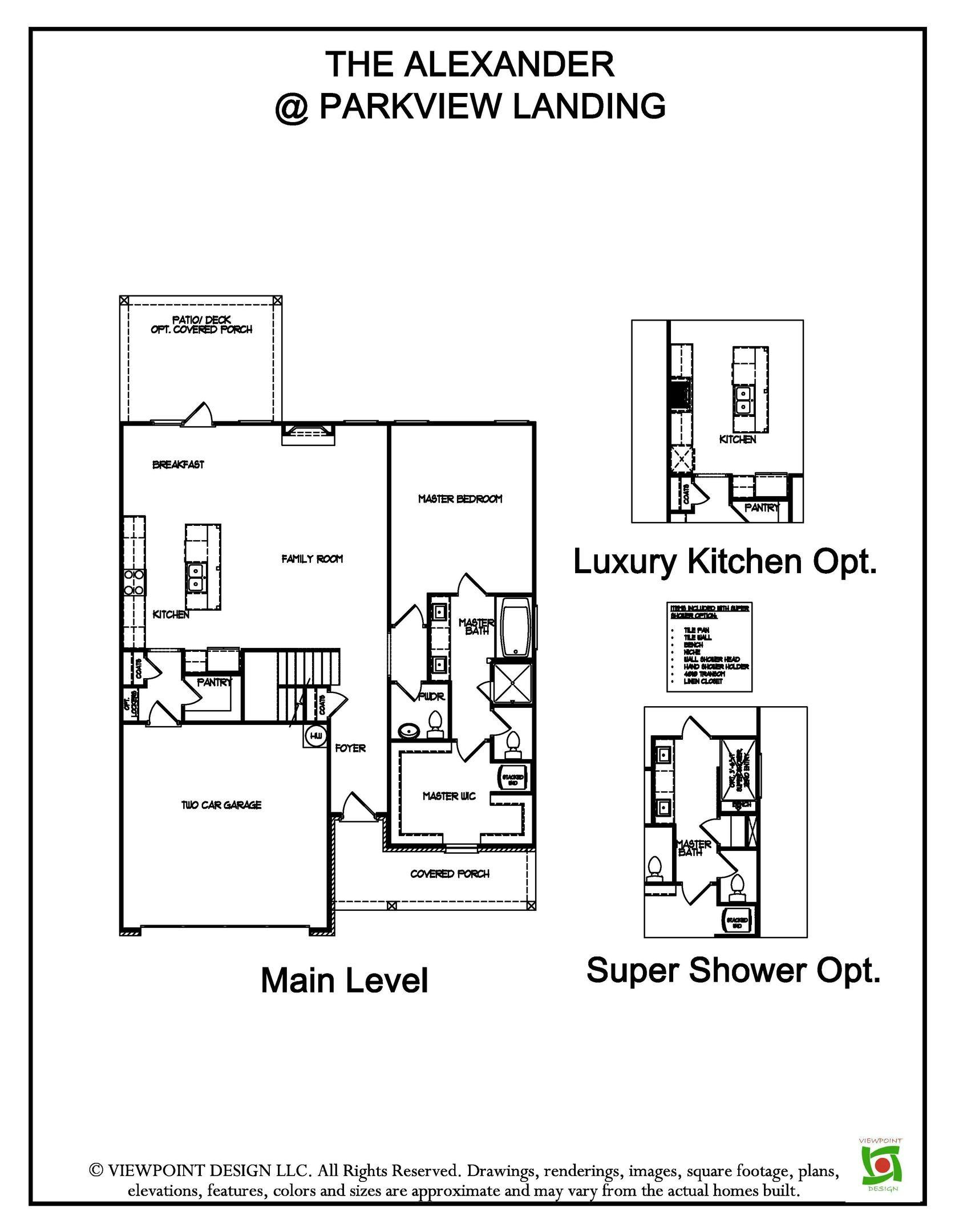 The Alexander Floor Plan Main Level Elevation A