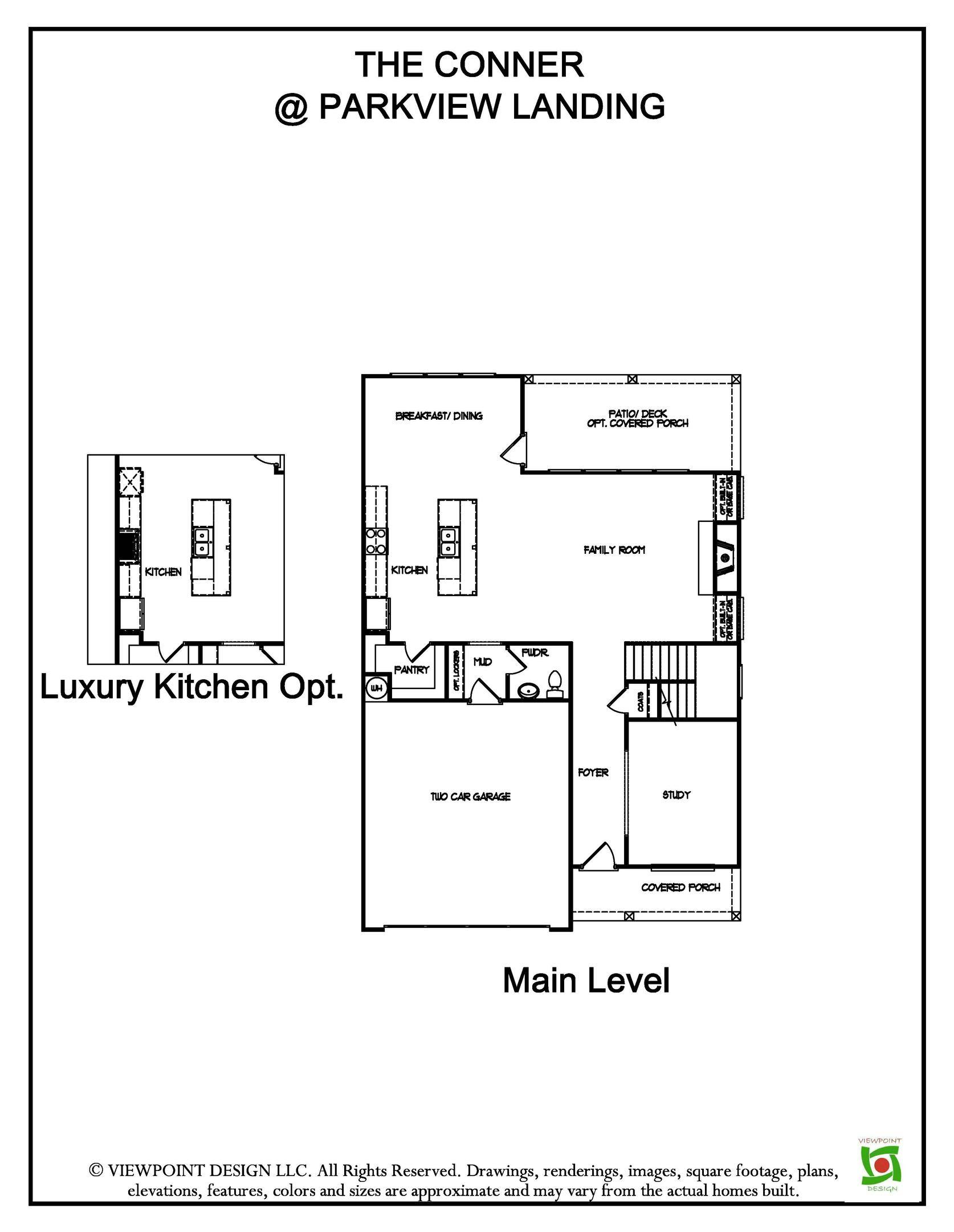 The Conner Floor Plans main Level Elevation A