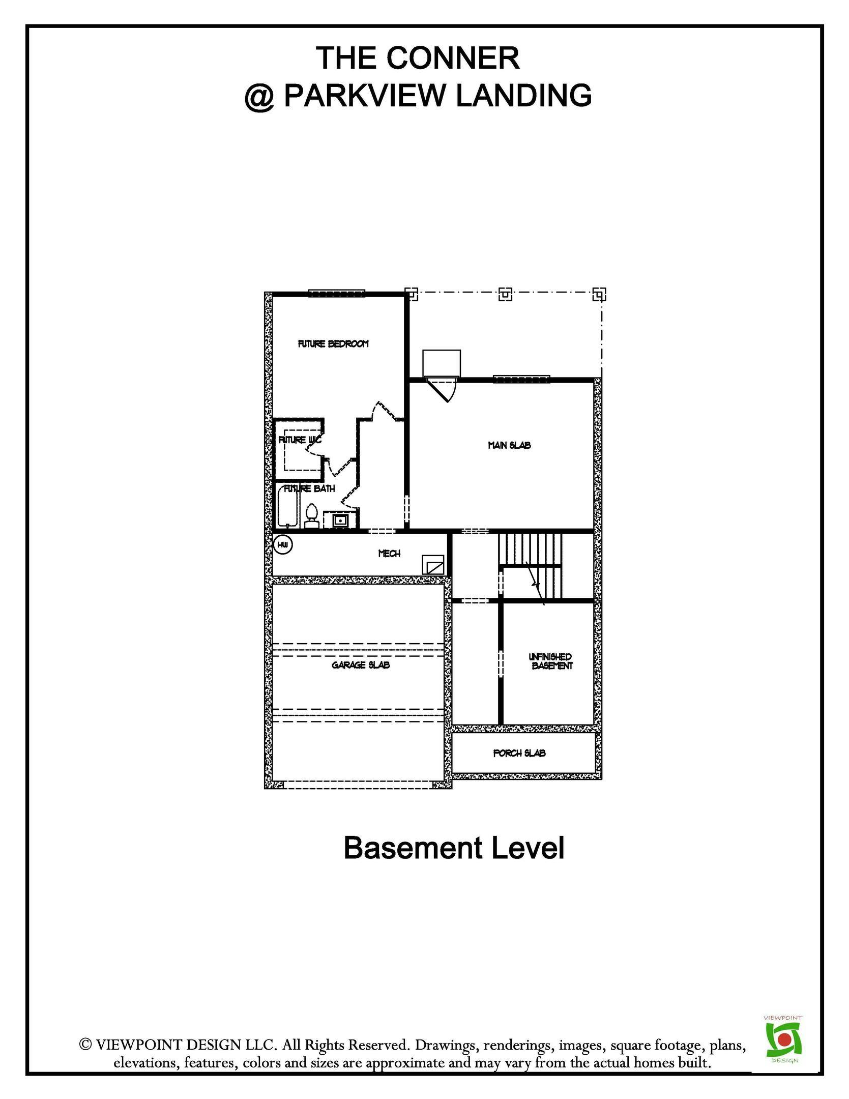The Conner Floor Plan Basement Level Elevation A