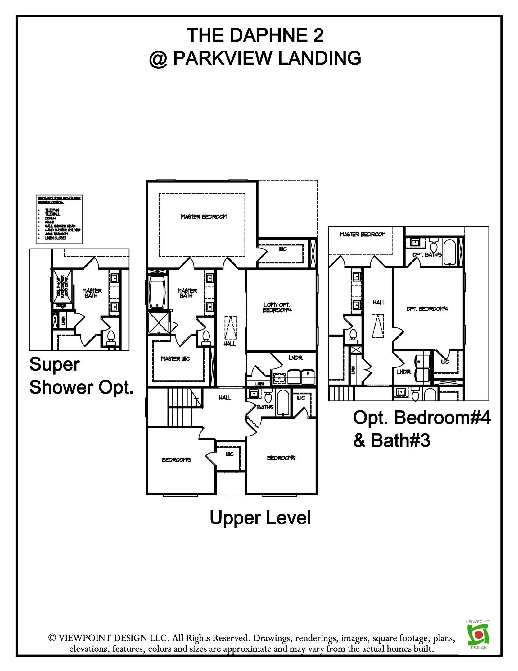 The Daphne Lot Plan Upper Level