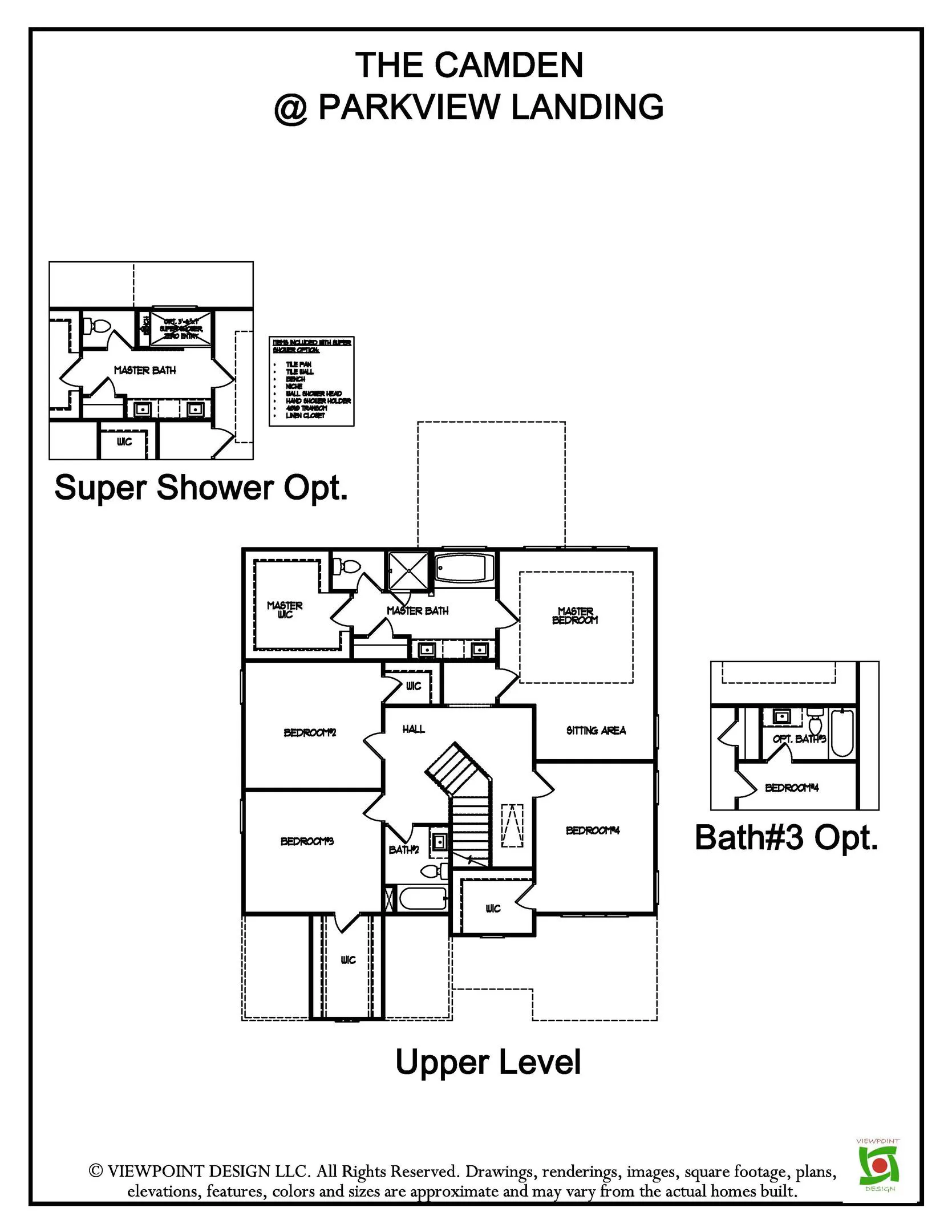 The Camden Floor Plan Upper Level