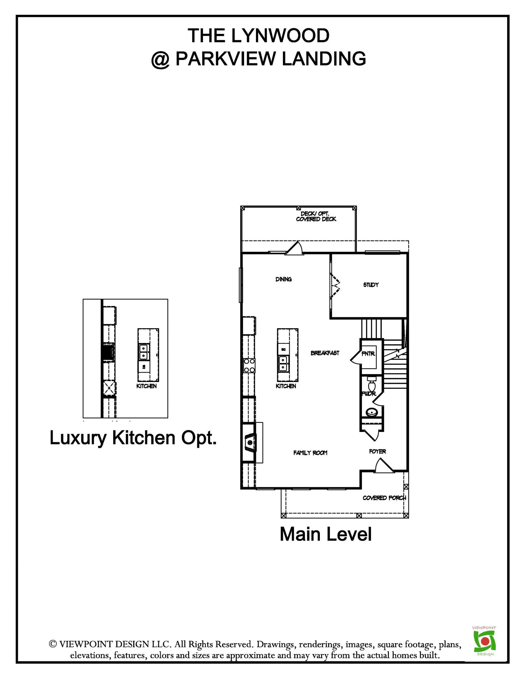The Lynwood Floor Plan Main Level