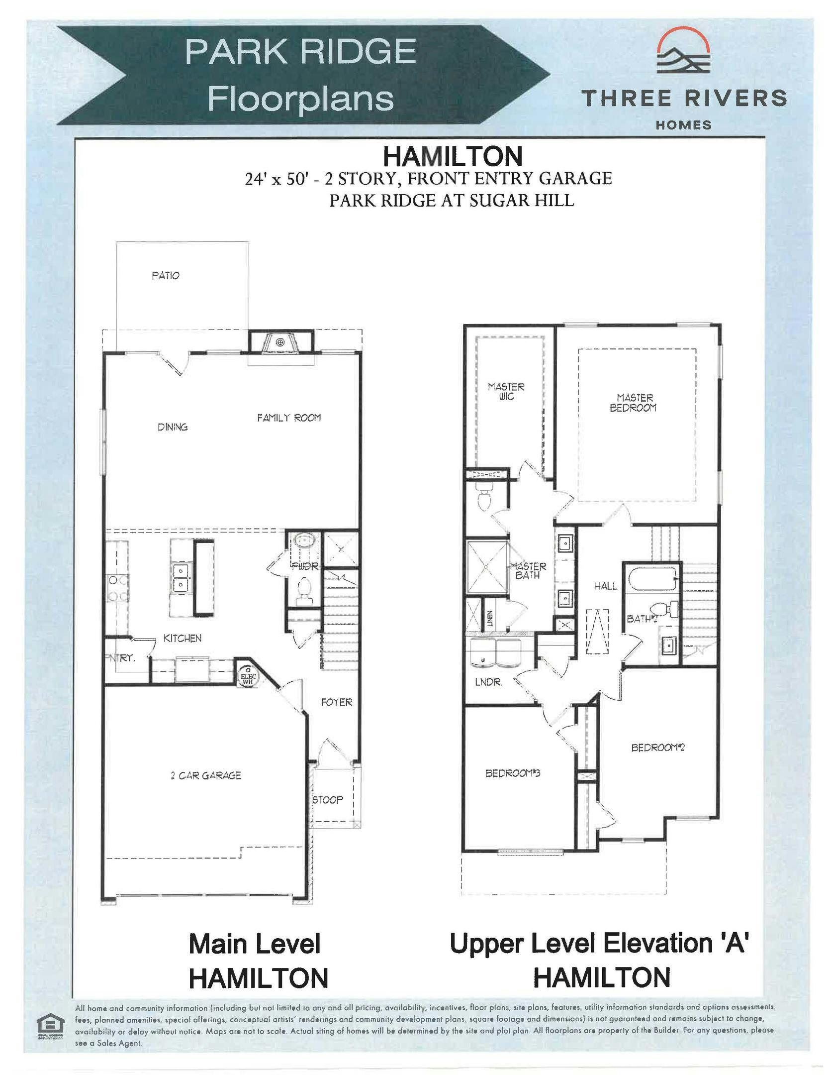 Hamilton Floor Plans