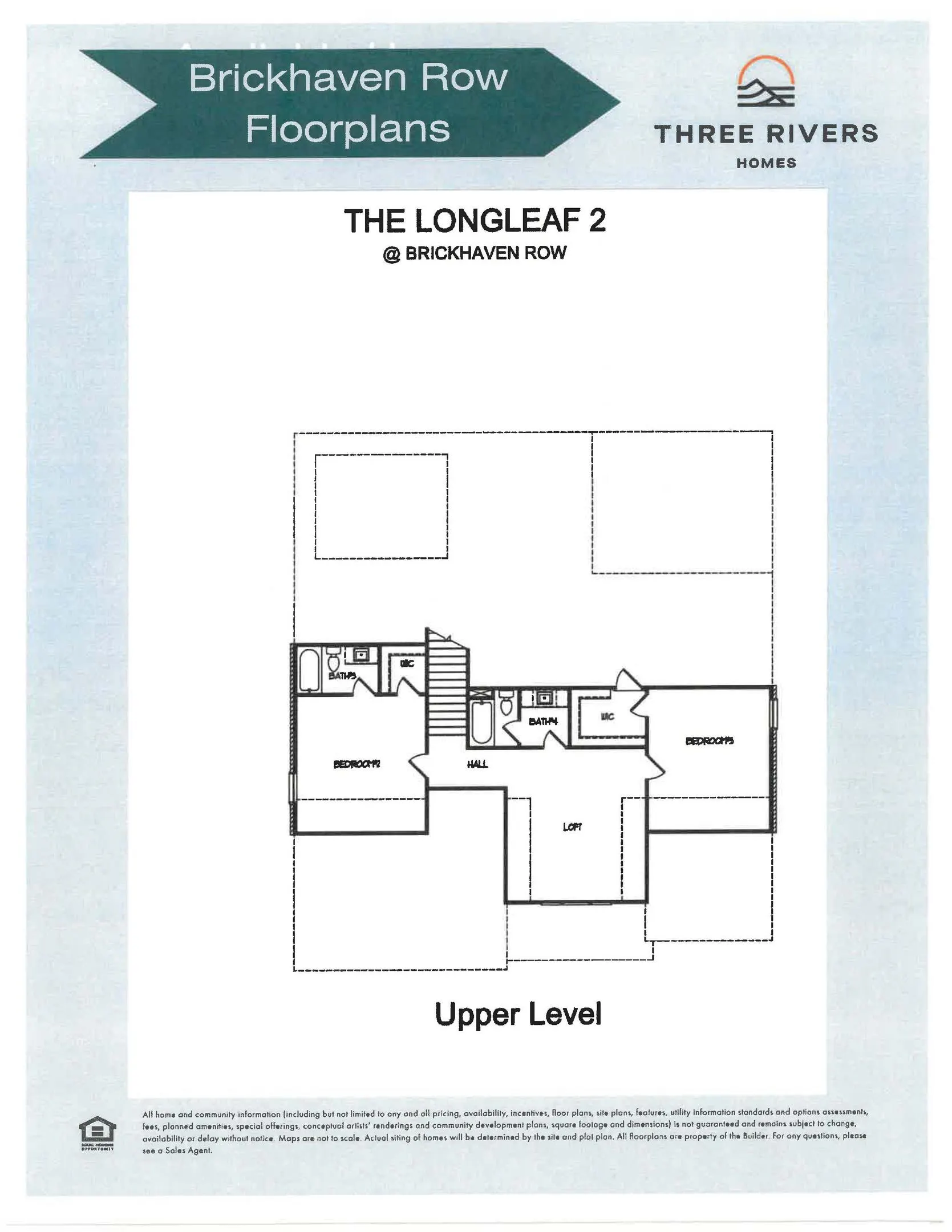 The Longleaf 2 Floor Plans Upper Level
